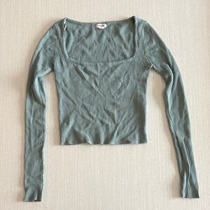 Garage Ribbed Long Sleeve Top